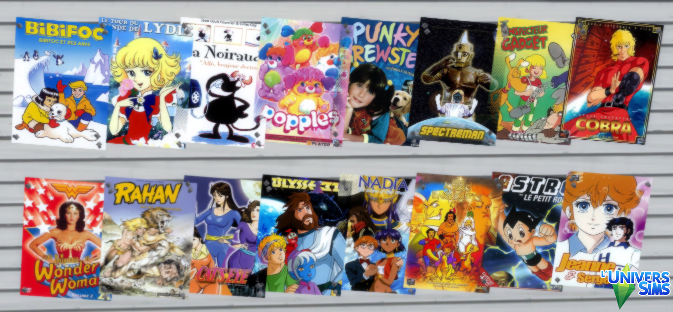 Affiches series, dessin animée année 70-80-90