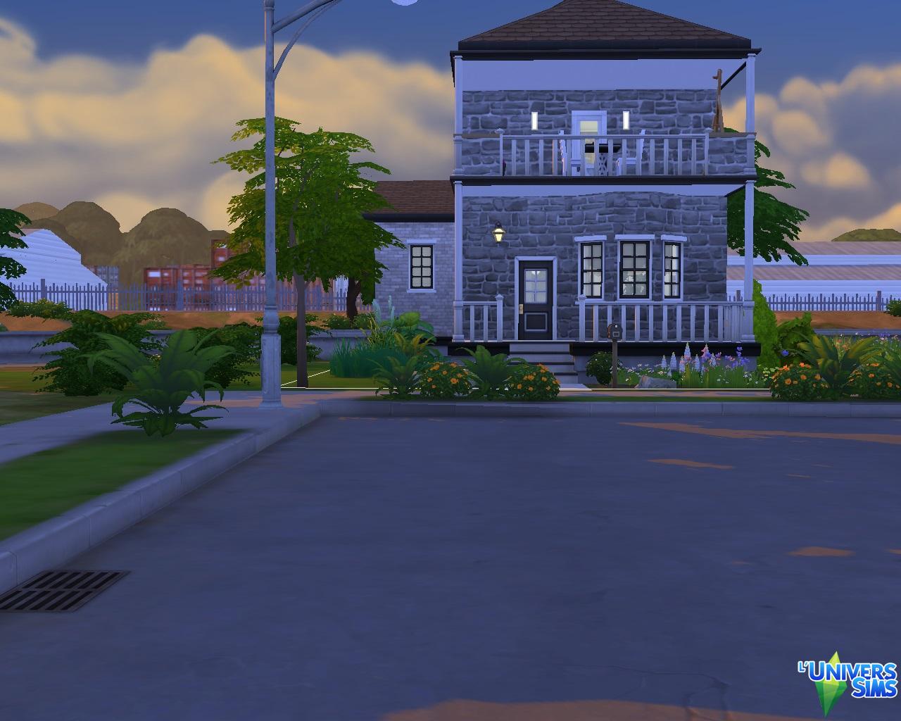 cottage noir et blanc