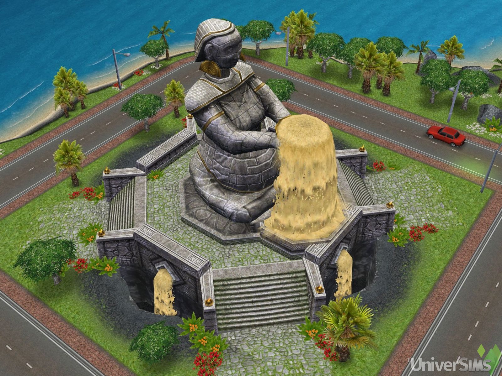 les-sims-gratuit-freeplay-lile-mysterieuse-statue-richesses-de-la-terre