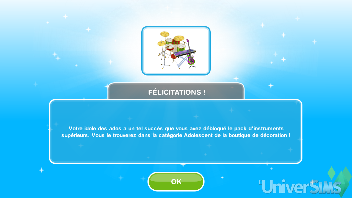 Les Sims Gratuit freeplay Maj adolescents - phase 3 idoles des jeunes