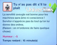 Sims 3 En route vers Le futur plumbot caractere conscience 3