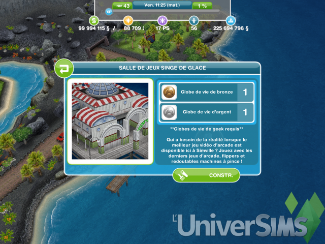 Sims Freeplay Guide La salle des jeux d'arcade.png