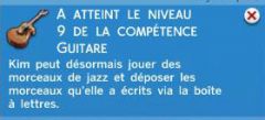 Sims 4 Competence guitare niveau 9