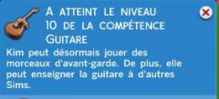 Sims 4 Competence guitare niveau 10