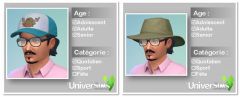 Sims4 Destination Nature CAS chapeau homme