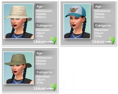 Sims4 Destination Nature CAS chapeau femme