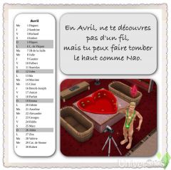 Calendrier Freeplay 2015 avril