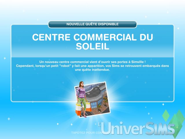 Sims Freeplay - Quête de découverte - Centre Commercial du Soleil (Première partie).jpg