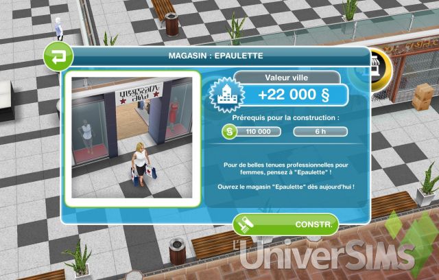 Sims Freeplay - Guide de présentation - Centre Commercial : 1ère partie.jpg