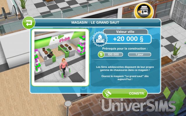 Sims Freeplay - Guide de présentation - Centre Commercial : 1ère partie.jpg