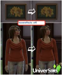 Les Sims 4 cheat codes supprimer ligne aura contour blanche blanc