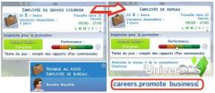 Les Sims 4 cheat codes carriere augmenter niveau promotion