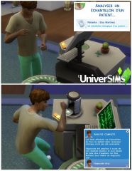 Les Sims 4 Au Travail docteur carriere N2 analyser echantillon