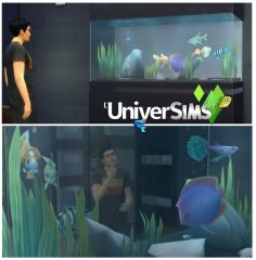Les sims 4 pack detente Au Spa catalogue decoration aquarium