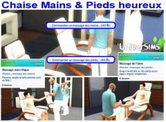 Les sims 4 pack detente Au Spa massages centre Du centre chaise mains Et pieds heureux