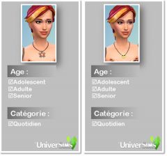Sims 4 Kit effrayant CAS accessoires femme