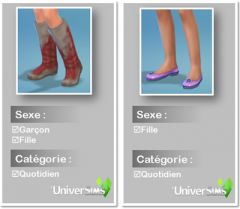 Sims 4 Kit effrayant CAS Chaussures enfant