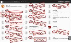Liste non-hexhautive des suspects