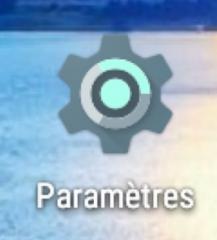 Application Paramètres sur Androïd
