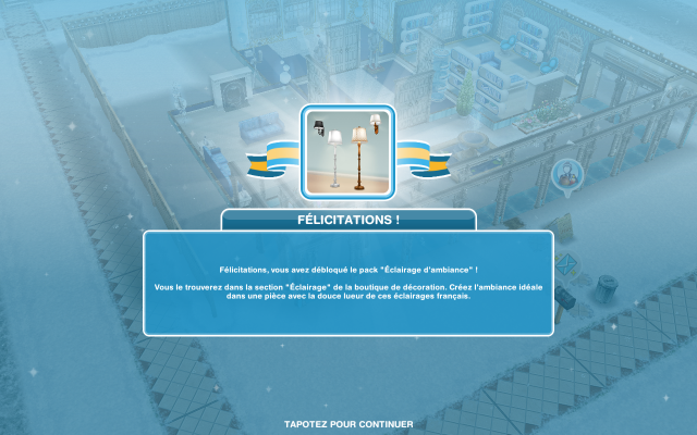 Sims Freeplay mise à jour Romantisme à la française
