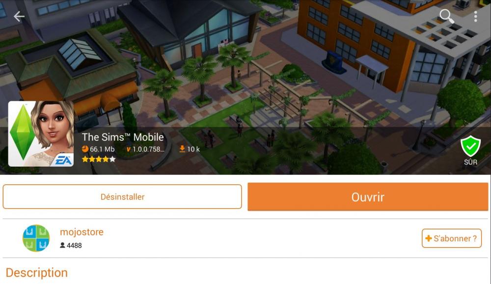 Aptoide APK Les Sims Mobiles