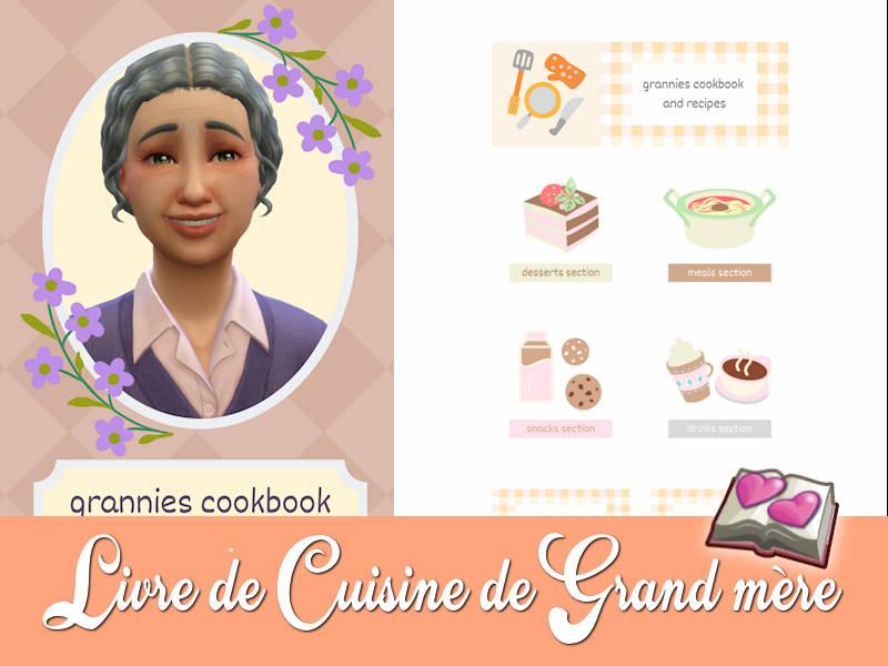 mods sims 4 Livres de cuisines de grand-mère