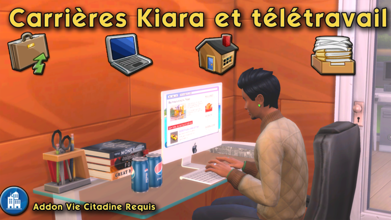 Bundle de carrières avec mod télétravail sims 4