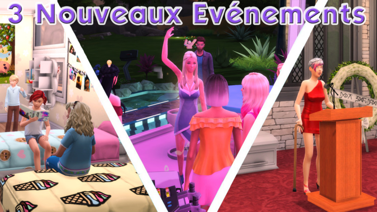 mods Soirée pyjama, enterrement de vie de célibataire et funérailles sims 4