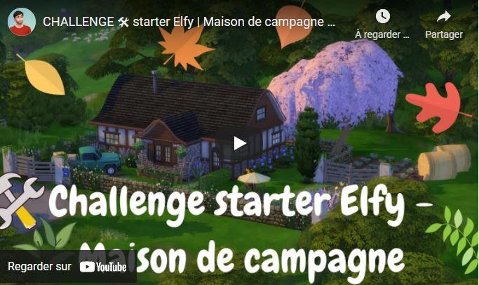 CHALLENGE 🛠 starter Elfy | Maison de campagne 🍂 | Les Sims 4