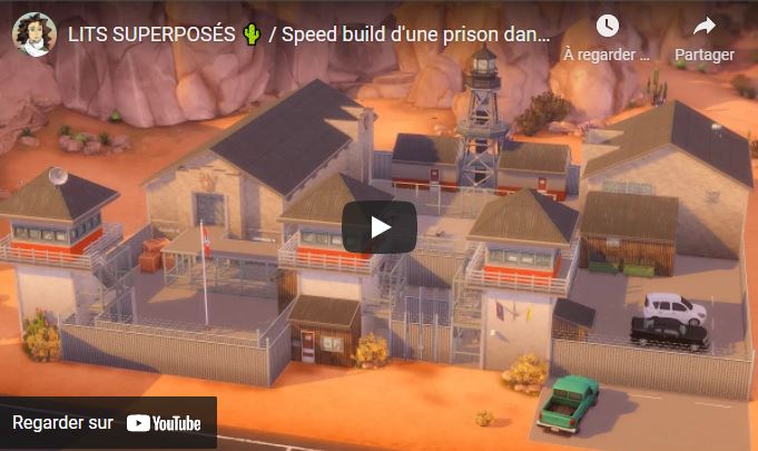LITS SUPERPOSÉS 🌵 / Speed build d'une prison dans le désert de Oasis Springs / Histoire / Sims 4
