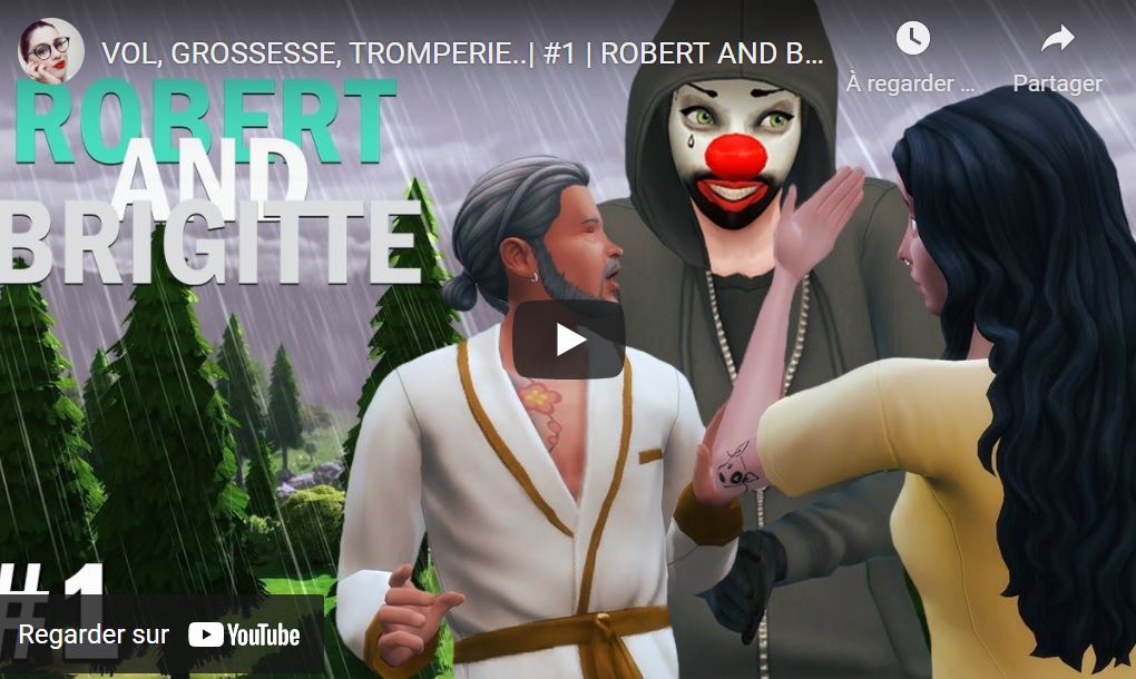 VOL, GROSSESSE, TROMPERIE..| #1 | ROBERT AND BRIGITTE | Mini Let's play Sims 4 fr