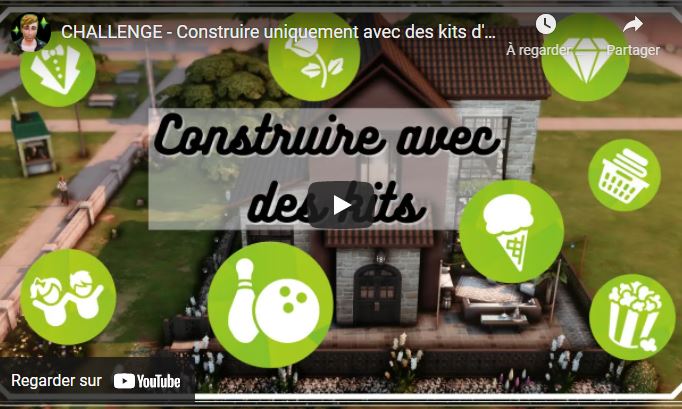 CHALLENGE - Construire uniquement avec des kits d'objets - SIMS 4