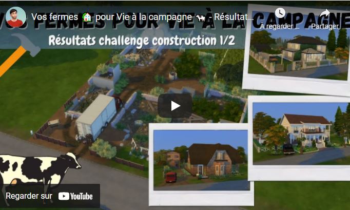 Vos fermes 🏡 pour Vie à la campagne 🐄 - Résultats CHALLENGE CONSTRUCTION (partie 1) 🔨 | Les Sims 4