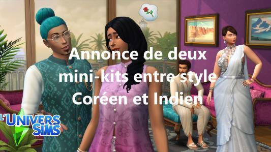 Les Sims 4 kits : Annonce de 2 kits entre style et mode façon Coréen et Indien