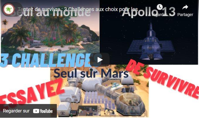 Challenge aux choix pour les sims 4