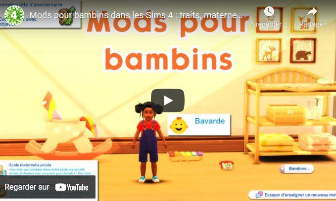 Mods pour bambins dans les Sims 4 : traits, maternelle, nouveaux jouets...