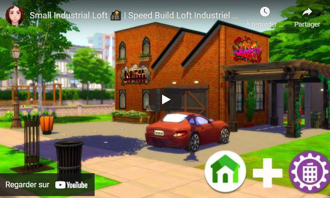 Small Industrial Loft 🌇 | Speed Build Loft Industriel + Mini-maisons | Les Sims 4