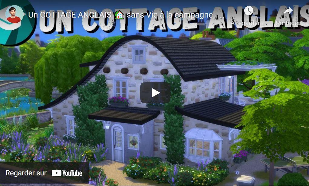 Un COTTAGE ANGLAIS 🏡 sans Vie à la campagne - LES SIMS 4