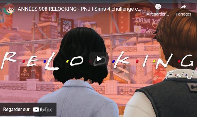 ANNÉES 90!!  RELOOKING - PNJ | Sims 4 challenge cus FR