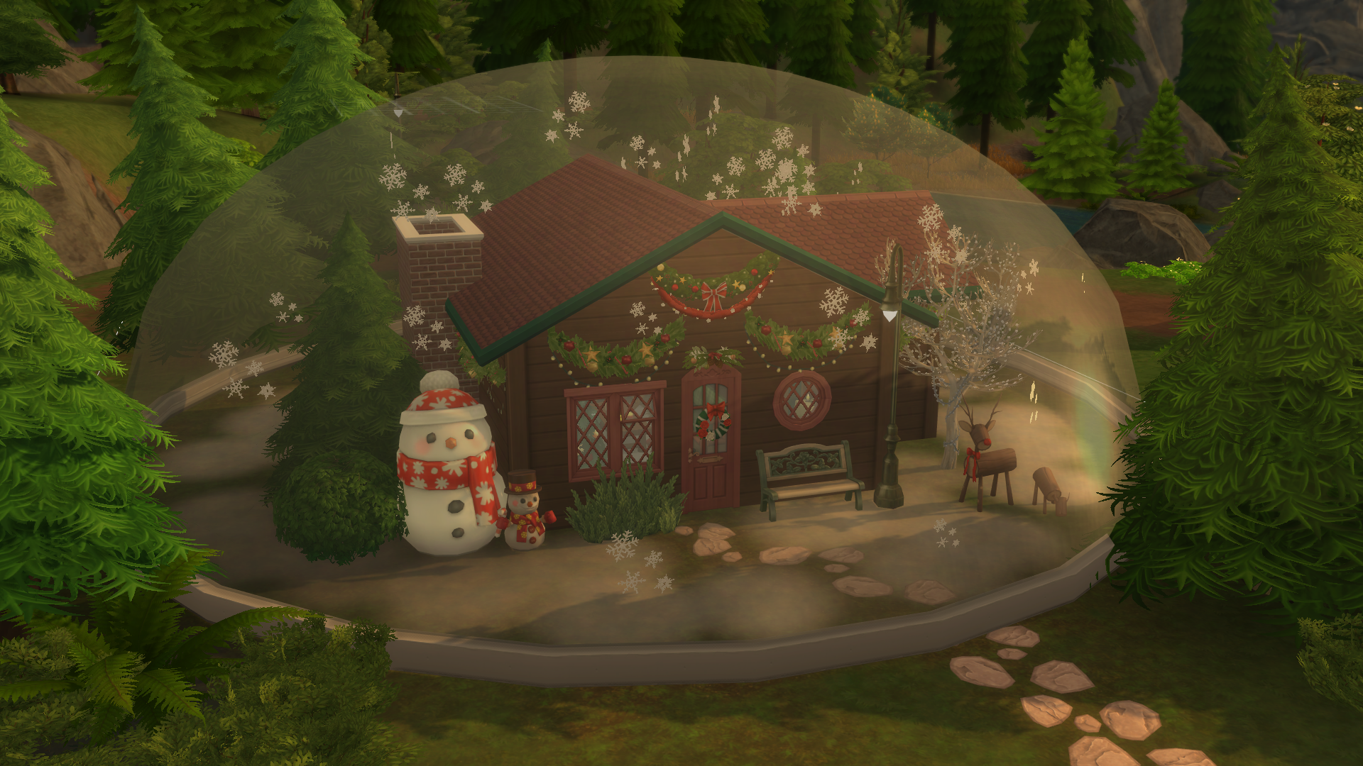 Maison du père noel boule de neige participation 2021