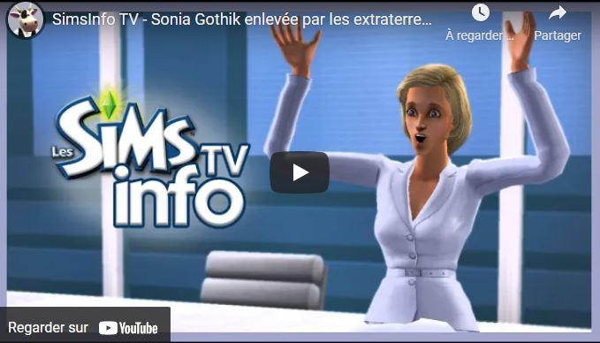 SimsInfo TV - Sonia Gothik enlevée par les extraterrestres