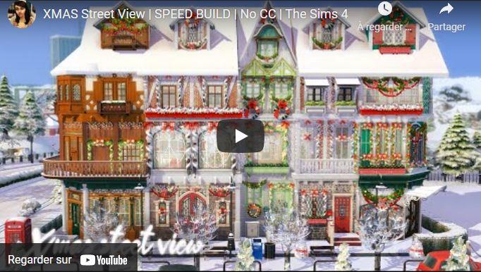 XMAS Street View | SPEED BUILD | No CC | The Sims 4