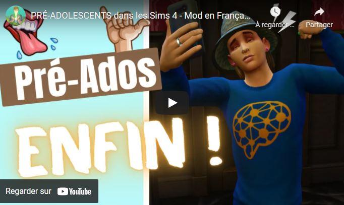 PRÉ-ADOLESCENTS dans les Sims 4 - Mod en Français 😎