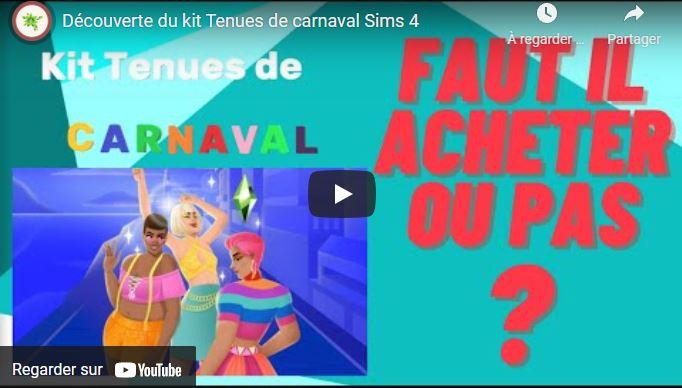 Découverte du kit Tenues de carnaval Sims 4