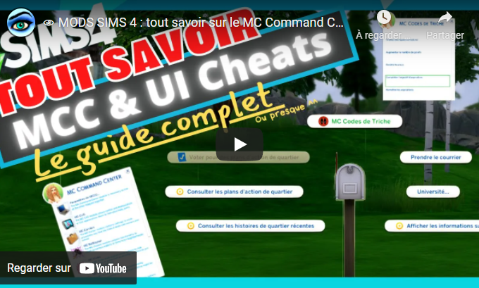 Mod Sims 4 : tout savoir sur le MC Command Center et son raccourci  😅 le UI Cheats Extension