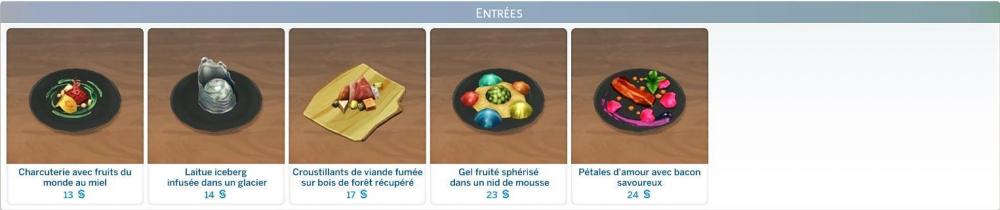 Sims 4 collections Photo de nourritures expérimentales entrées.jpg