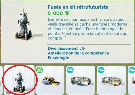 Sims 4 collections géodes acheter une fusée.jpg