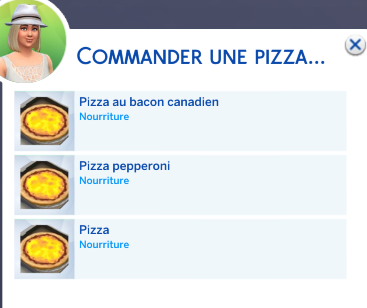 Choix pizza