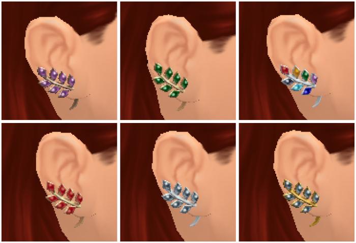 Bagues d'oreilles Fleurs botaniques