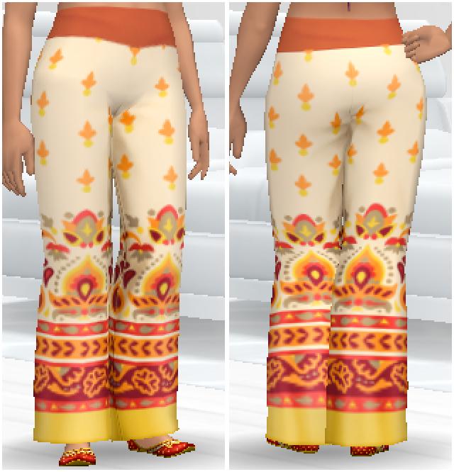 Pantalon Palazzo imprimé royal